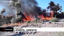 شاهد: صور من السماء لما تبقى من مخيم موريا للاجئين في اليونان بعد أن التهمته النيران
