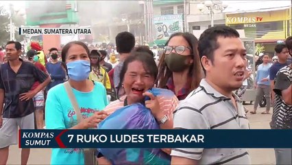 7 Ruko Ludes Terbakar di Medan