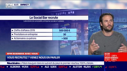 "Ils recrutent !": Le Social Bar cherche une dizaine de personnes pour ses nouveaux bars #BFMBusinessAvecVous