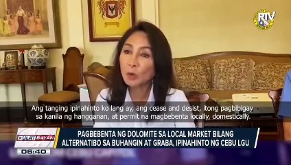 Operasyon ng kompanyang nagsu-supply ng dolomite white sand, tuloy pa rin