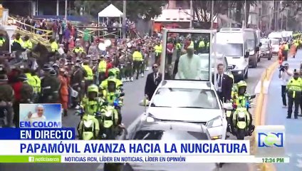 Así fue el recorrido que realizó el papámovil por la carrera Séptima de Bogotá