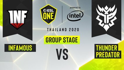 Dota2 - Infamous vs. Thunder Predator - Game 3 - ESL One Thailand 2020 - Upper Bracket - AM