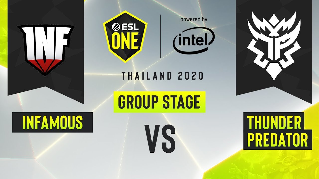 Dota2 - Infamous vs. Thunder Predator - Game 1 - ESL One Thailand 2020 - Upper Bracket - AM