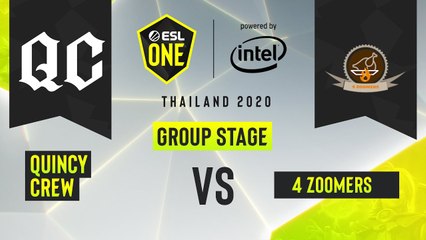 Dota2 - Quincy Crew vs. 4 Zoomers - Game 1 - ESL One Thailand 2020 - Group Stage - AM