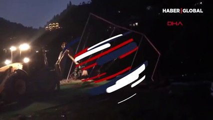 Fırtına Vadisi'nde izinsiz kurulan salıncaklar kaldırıldı