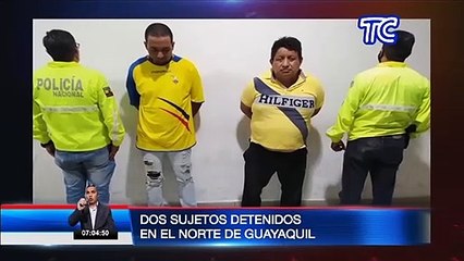 Dos sujetos fueron capturados con varias armas y otras evidencias durante un operativo