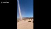 Dust devil stuns visitors at Nevada tourist attraction