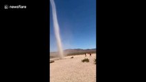 Dust devil stuns visitors at Nevada tourist attraction