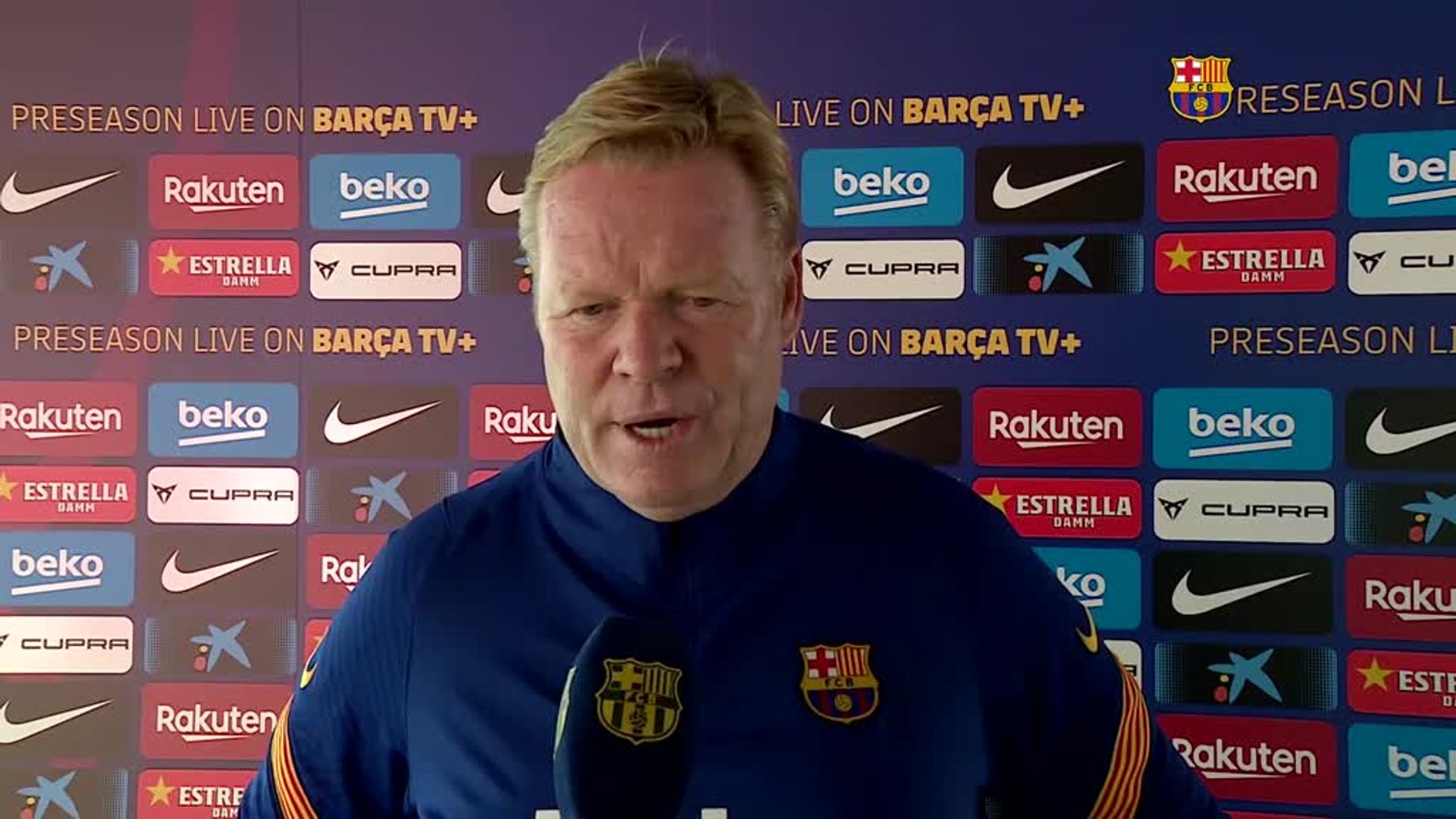 Koeman delighted to work with Messi at Barca - فيديو Dailymotion