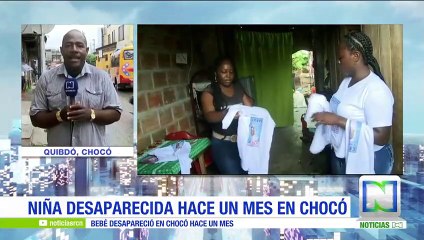 Autoridades ofrecen 30 millones de pesos por información de niña desaparecida hace un mes en Chocó