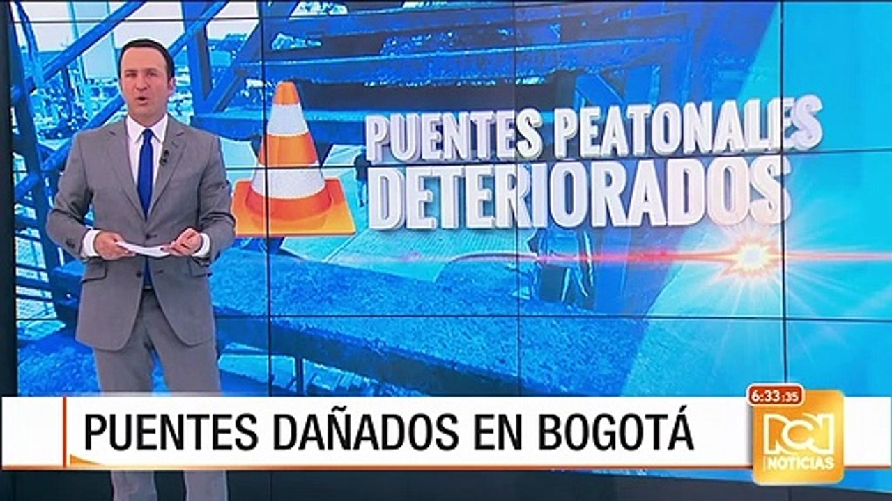 Denuncian el mal estado de varios puentes peatonales en Bogotá