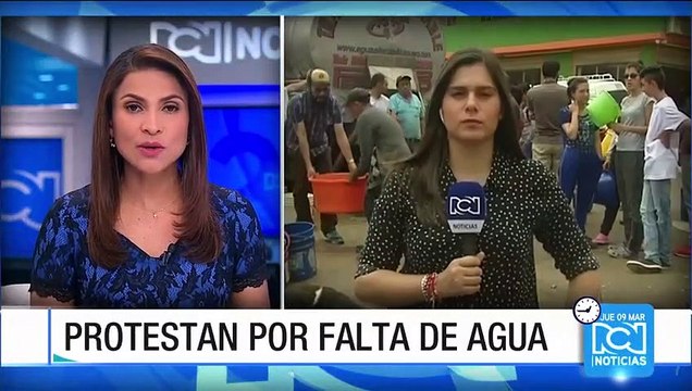 Habitantes del sur de Bogotá protestan por un largo corte en el servicio de agua