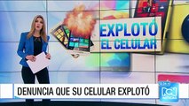 Bogotano denuncia que su celular explotó sin causa alguna