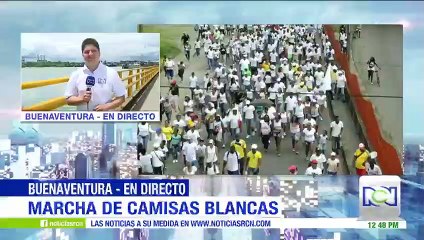 Paro cívico: habitantes de Buenaventura se manifestaron de forma pacífica