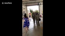 Emotional military reunion after a year apart for returning Charlotte soldier