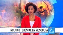 Incendio forestal en Mosquera: llamas subterráneas afectan botadero de Mondoñedo