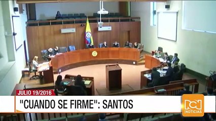 Presidente celebró la decisión sobre plebiscito por la paz