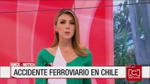 El momento en el que un tren embiste a un camión en Chile