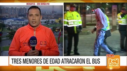 Capturan a tres menores que robaron a pasajeros de bus del SITP