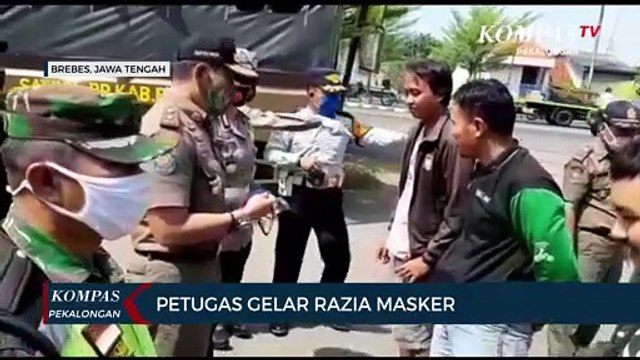 Petugas Gelar Razia Masker dan lakukan Pembinaan Bagi yang Melanggar