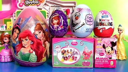 Download Video: Giant Disney Princess Surprise Egg, Clay Buddies Peppa Pig, Kinder Barbie, Sofia Toys, Disney Frozen