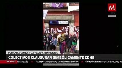 Download Video: Feministas clausuran simbólicamente CDHE, exigen justicia y alto a feminicidios