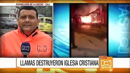 Un incendio que destruyó una iglesia cristiana en Cali