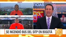 Bus del SITP se incendió en el noroccidente de Bogotá