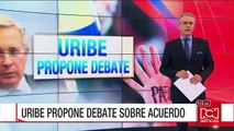 Expresidente Uribe pidió al Presidente Santos un debate sobre el plebiscito de la paz