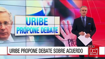 Expresidente Uribe pidió al Presidente Santos un debate sobre el plebiscito de la paz