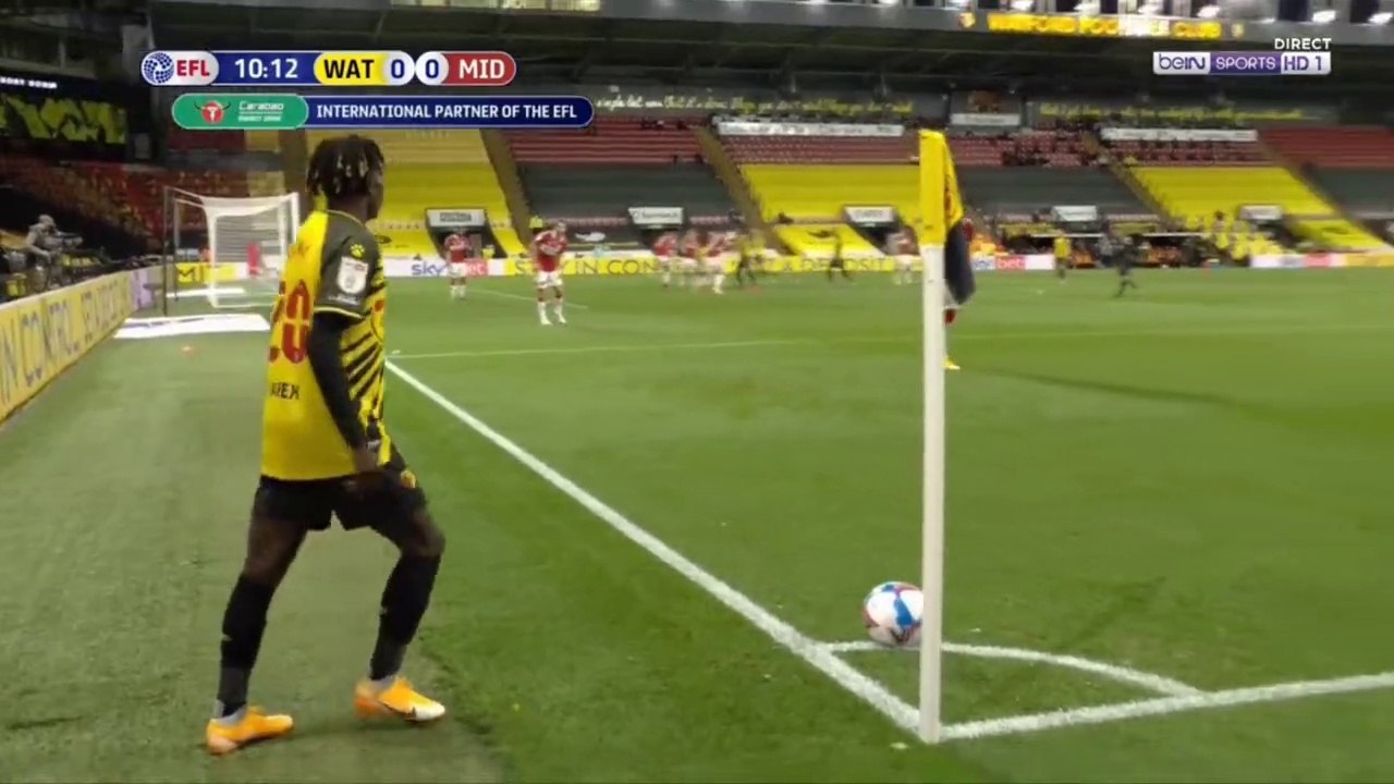 Watford 1-0 Middlesbrough Craig Cathcart goal 11.09.2020