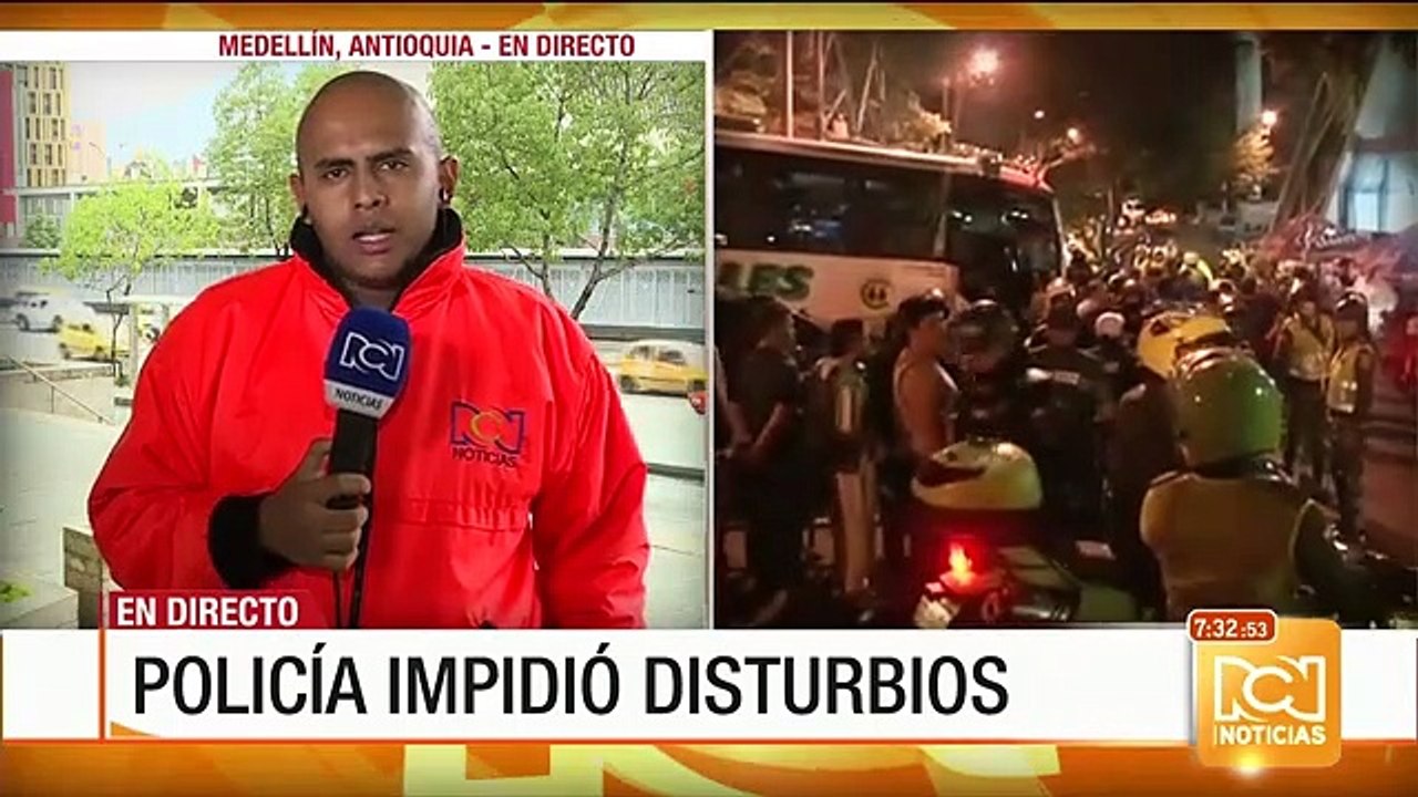 Evitan enfrentamientos entre hinchas de Nacional y Huracán, en Medellín
