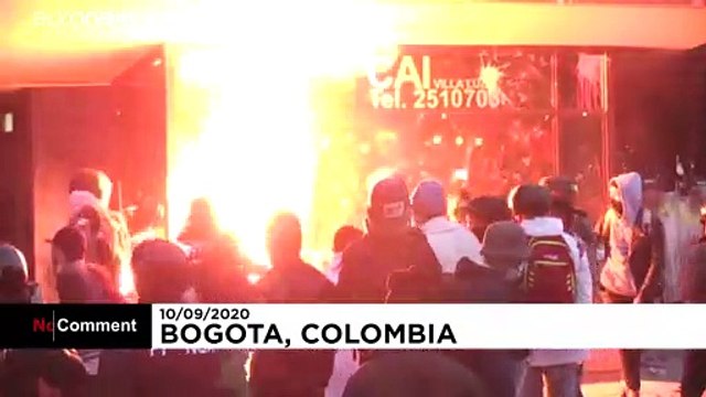 Протесты против полицейского насилия в Колумбии