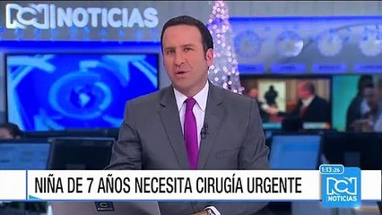 Niña de 7 años requiere de forma urgente una cirugía en Bogotá