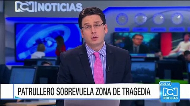Sobrevuelo por el lugar de la tragedia en el puente colgante en Villavicencio