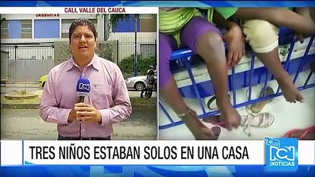 La policía rescató a tres niños que estaban solos en una vivienda en Cali