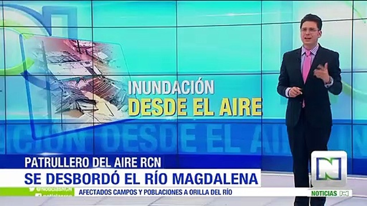 Sobrevuelo por el desbordamiento del río Magdalena en Honda, Tolima