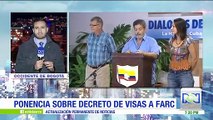 Guerrilleros de Farc extranjeros podrían tener visa de residentes