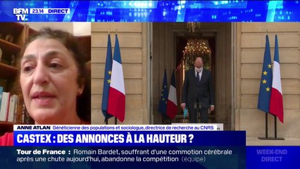 Covid-19: Pour Anne Atlan, généticienne des populations et sociologue, le discours de Jean Castex est "anxiogène"