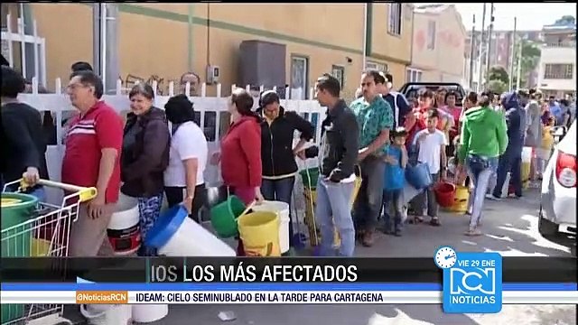 Cien mil habitantes de la localidad de Suba afectados por falta de agua