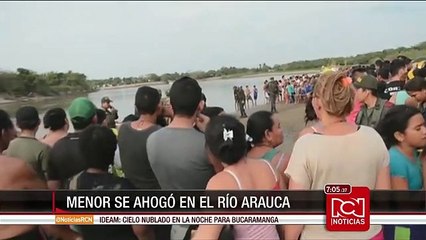 Un menor de 13 años de edad murió ahogado en el río Arauca