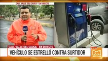 Vehículo se estrelló contra estación de servicio en el Valle del Cauca