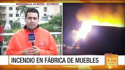Emergencia por incendio de una fábrica en Malambo, Atlántico