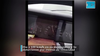 Iba a 100 km/h en su monopatín y lo detuvieron por exceso de velocidad