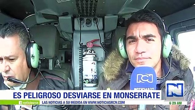 El patrullero del aire sobrevoló los abismos en los cerros de Monserrate
