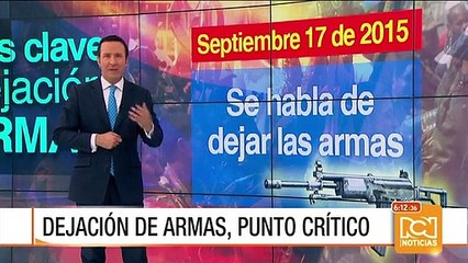 Dejación de armas, punto crítico en los diálogos de paz