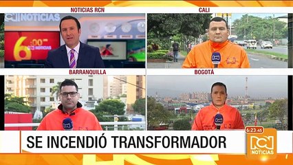 Un transformador se incendió en una calle de Barranquilla