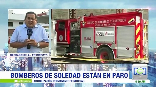 Bomberos de Soledad, Atlántico acumulan dos meses sin recibir sueldos