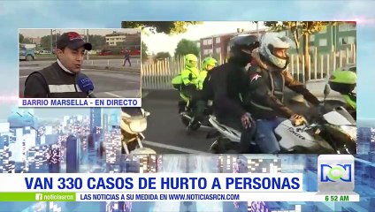 Bajan delitos en área de restricción de parrillero hombre en Bogotá