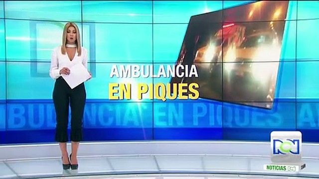 Insólito: una ambulancia estaba compitiendo en piques ilegales en Bogotá